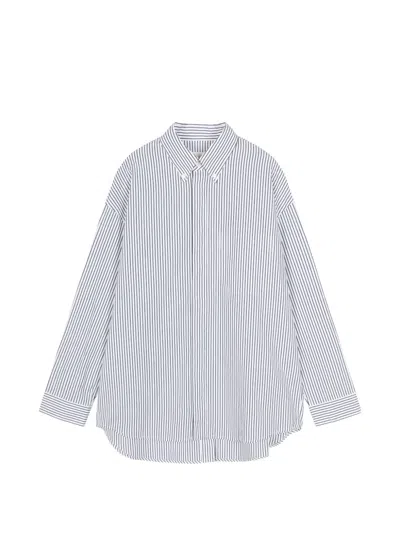 Croquis Vertical-stripe Relaxed-fit Shirt In White