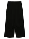 Croquis Wide-leg Cargo Trousers In Black