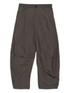 Croquis Wide-leg Cotton Trousers In Brown