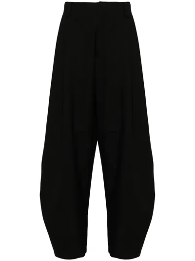 Croquis Wool-blend Tapered Trousers In Black