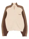 Croquis Wool Spliced Cardigan In Neutral