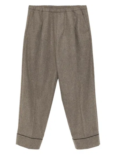 Croquis Wool Straight-leg Trousers In Gray