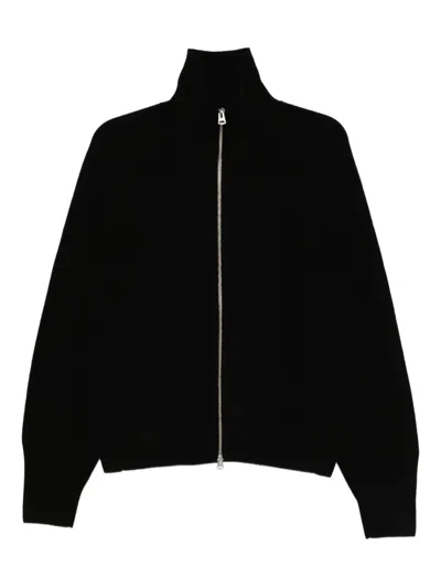 Croquis Zipped Cardigan In Black