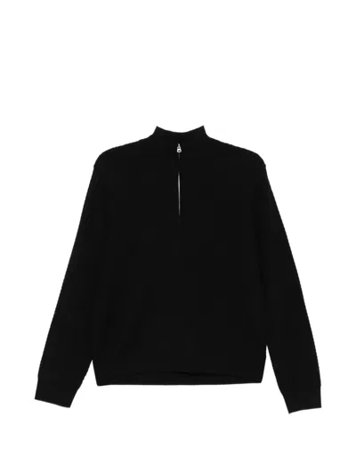 Croquis Zipped Sweater In Black