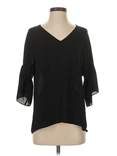 Pre-owned Crosby 3/4 Sleeve Blouse In Black