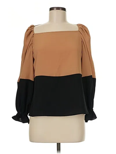 Pre-owned Crosby 3/4 Sleeve Blouse In Brown