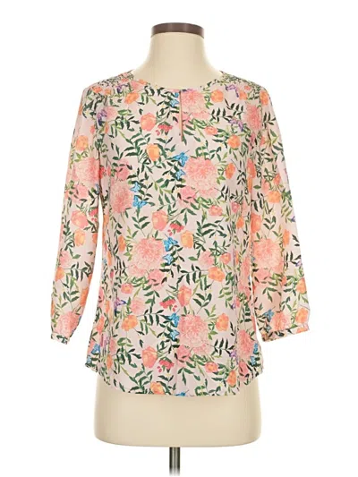 Pre-owned Crosby 3/4 Sleeve Blouse In Pink