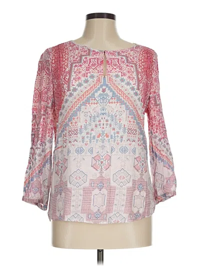 Pre-owned Crosby 3/4 Sleeve Blouse In Pink