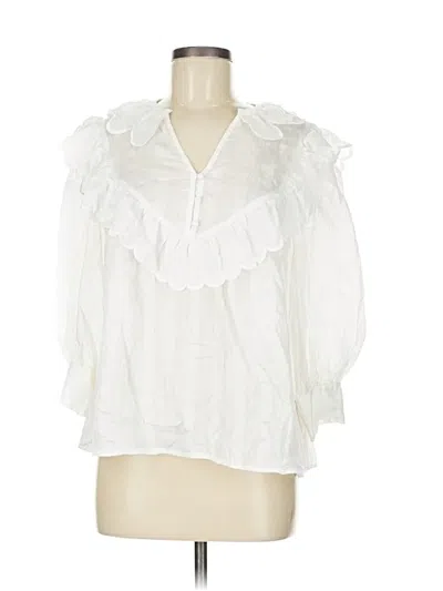 Pre-owned Crosby 3/4 Sleeve Blouse In White