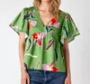 Crosby By Mollie Burch Adelee Top Blouse In African Lily In Multi