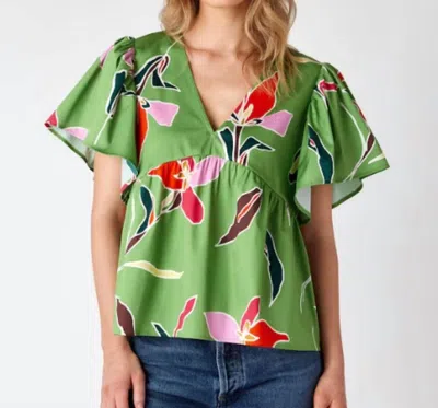 Crosby By Mollie Burch Adelee Top Blouse In African Lily In Multi
