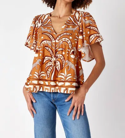 Crosby By Mollie Burch Adelee Top In Serengeti In Multi