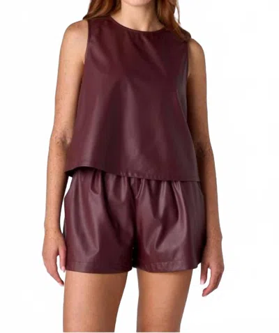 Crosby By Mollie Burch Alma Sleeveless Tank Top In Fig In Burgundy