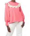 Crosby By Mollie Burch Babs Sweater In Rose In Multi