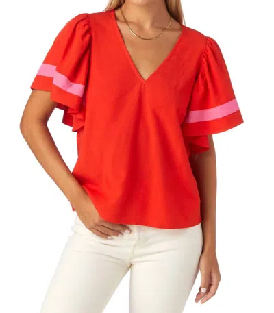 Crosby By Mollie Burch Bettina Top In Cherry