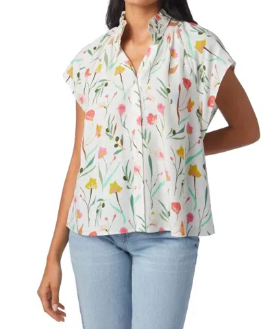 Crosby By Mollie Burch Billie Blouse In Olive Branch In Multi