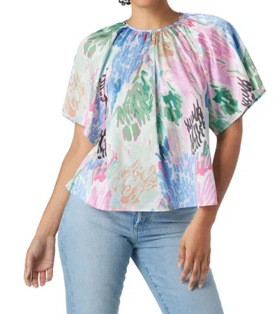 Crosby By Mollie Burch Brynn Top In Painted Garden In Multi