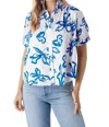 Crosby By Mollie Burch Burch Britt Top In Park Floral White In Multi