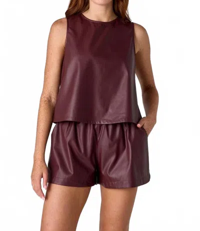 Crosby By Mollie Burch Cailan Mid-thigh Short In Maroon In Burgundy