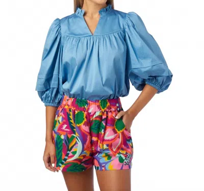 Crosby By Mollie Burch Cailan Short In Heat Waves In Blue