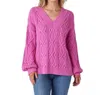 Crosby By Mollie Burch Charlie Sweater In Super Pink In Multi