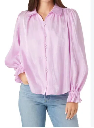 Crosby By Mollie Burch Cherry Blossom Neil Top In Pink