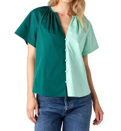 Crosby By Mollie Burch Cooper Top In Botanical Colorblock In Multi