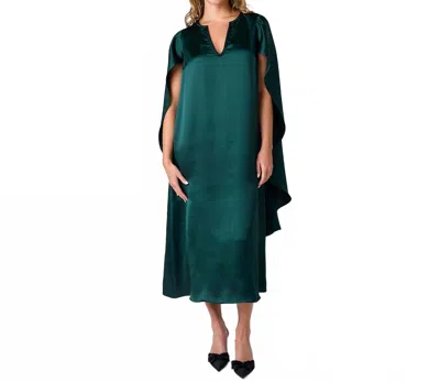 Crosby By Mollie Burch Corinth Cape Dress In Balsam In Multi