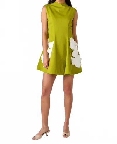 Crosby By Mollie Burch Declan Dress In Grasshopper In Multi