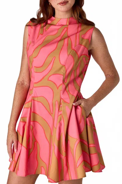 Crosby By Mollie Burch Declan Mini Dress In Pressed Floral In Pink