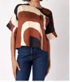 Crosby By Mollie Burch Doris Tee In Topography In Brown