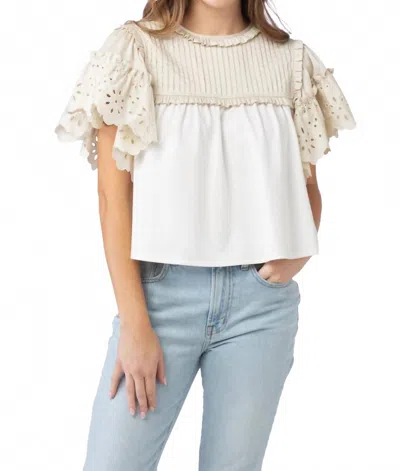 Crosby By Mollie Burch Ella Top In Unbleached In White