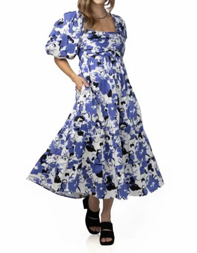 Crosby By Mollie Burch Emerson Dress In Indigo Blooms In Multi