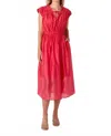 Crosby By Mollie Burch Emmett Midi Dress In Snapdragon In Red