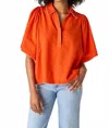Crosby By Mollie Burch Fillmore Top In Picante In Orange