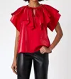 Crosby By Mollie Burch Harlan Hip-length Top In Razzle Red In Multi