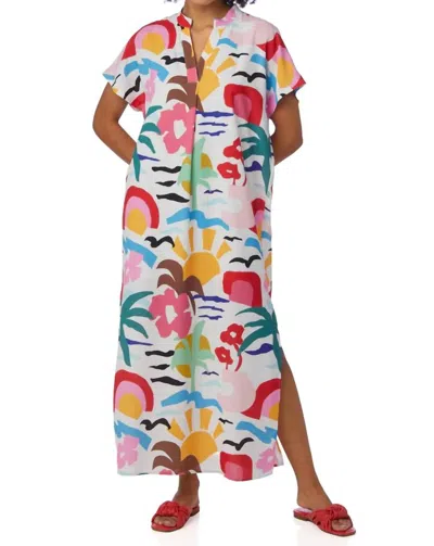 Crosby By Mollie Burch Ina Caftan Midi Dress In Yamas In Multi