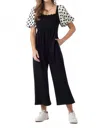 Crosby By Mollie Burch Irby Jumpsuit In Black/polka Dot In Black