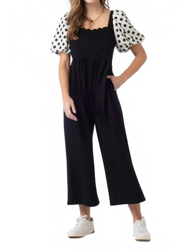 Crosby By Mollie Burch Irby Jumpsuit In Black/polka Dot