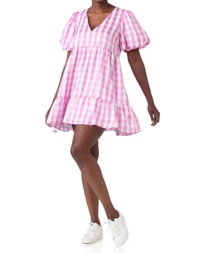 Crosby By Mollie Burch Izzy Dress In Pink Gingham