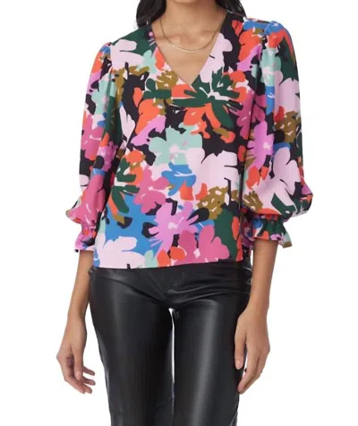 Crosby By Mollie Burch Jamie Top In Art In Bloom In Pink