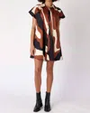 Crosby By Mollie Burch Jennings Dress In Multi Brown, Black & White In Multi