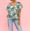 Crosby By Mollie Burch Kimmie Top In Parrot Party In Green