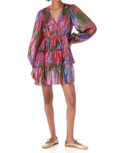 Crosby By Mollie Burch Lauren Dress In Blurred Floral Bright In Multi