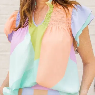 Crosby By Mollie Burch Layla Top In Sunset Colorblock