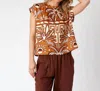 Crosby By Mollie Burch Leo Top In Serengeti In Multi