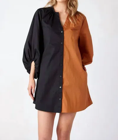 Crosby By Mollie Burch Liv Dress In Panther Black & Inca Gold In Multi