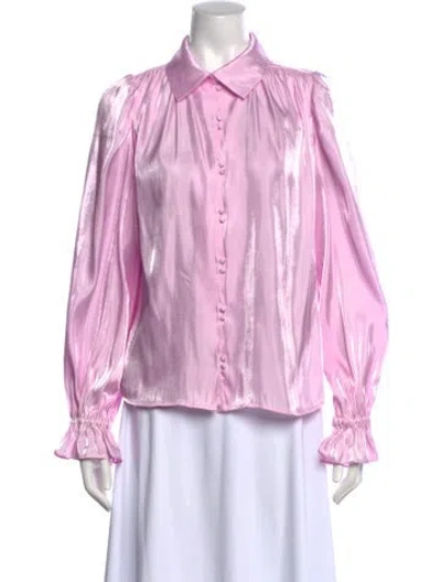 Pre-owned Crosby By Mollie Burch Long Sleeve Blouse W/ Tags In Pink