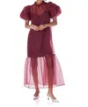 Crosby By Mollie Burch Loretta Maxi Dress In Cabernet In Red