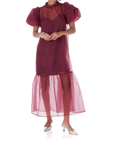 Crosby By Mollie Burch Loretta Dress In Cabernet In Red